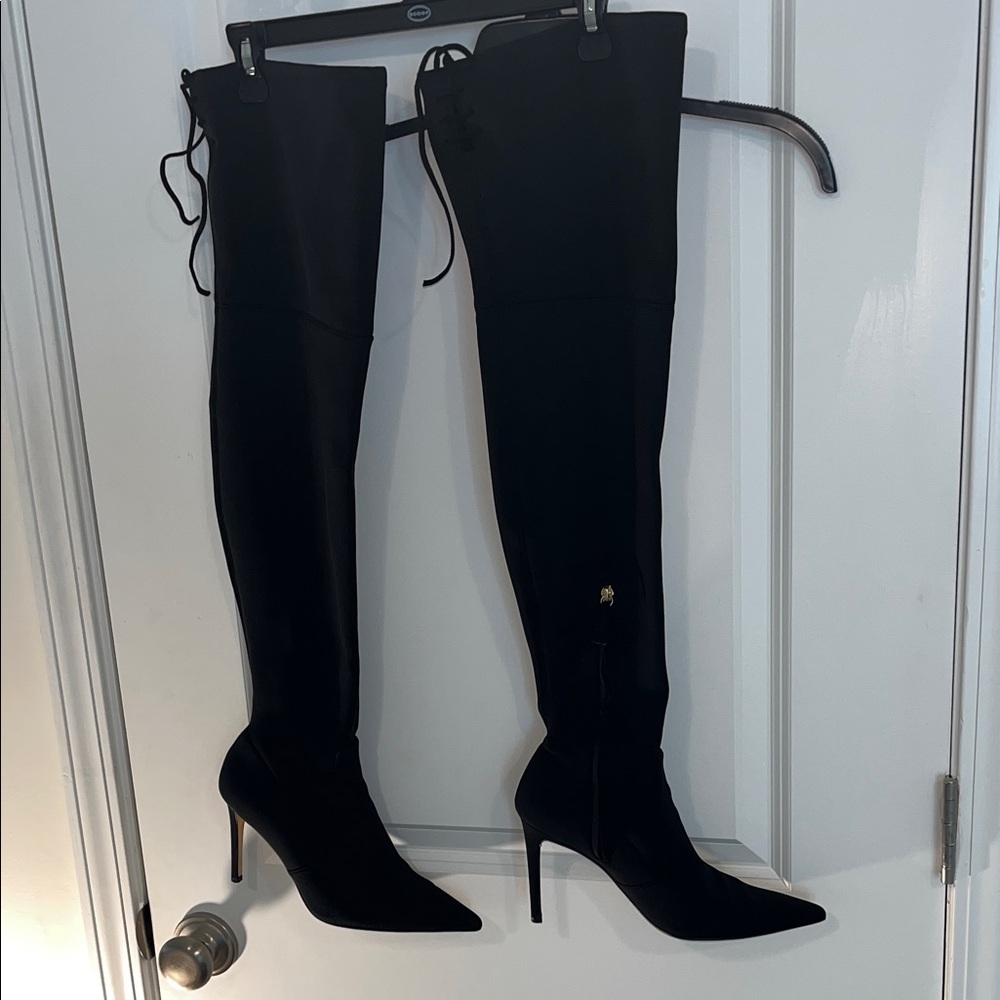 Good American Sleek Black Over-the-Knee Boots